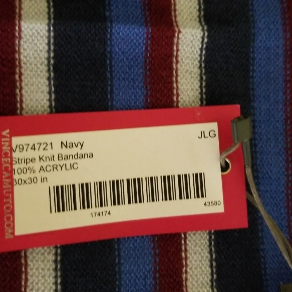 Vince Camuto Women's Stripe Knit Scarf/Bandana NWT